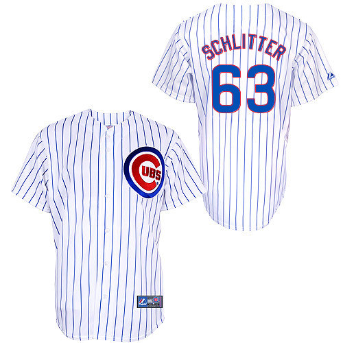 Brian Schlitter #63 Youth Baseball Jersey-Chicago Cubs Authentic Home White Cool Base MLB Jersey